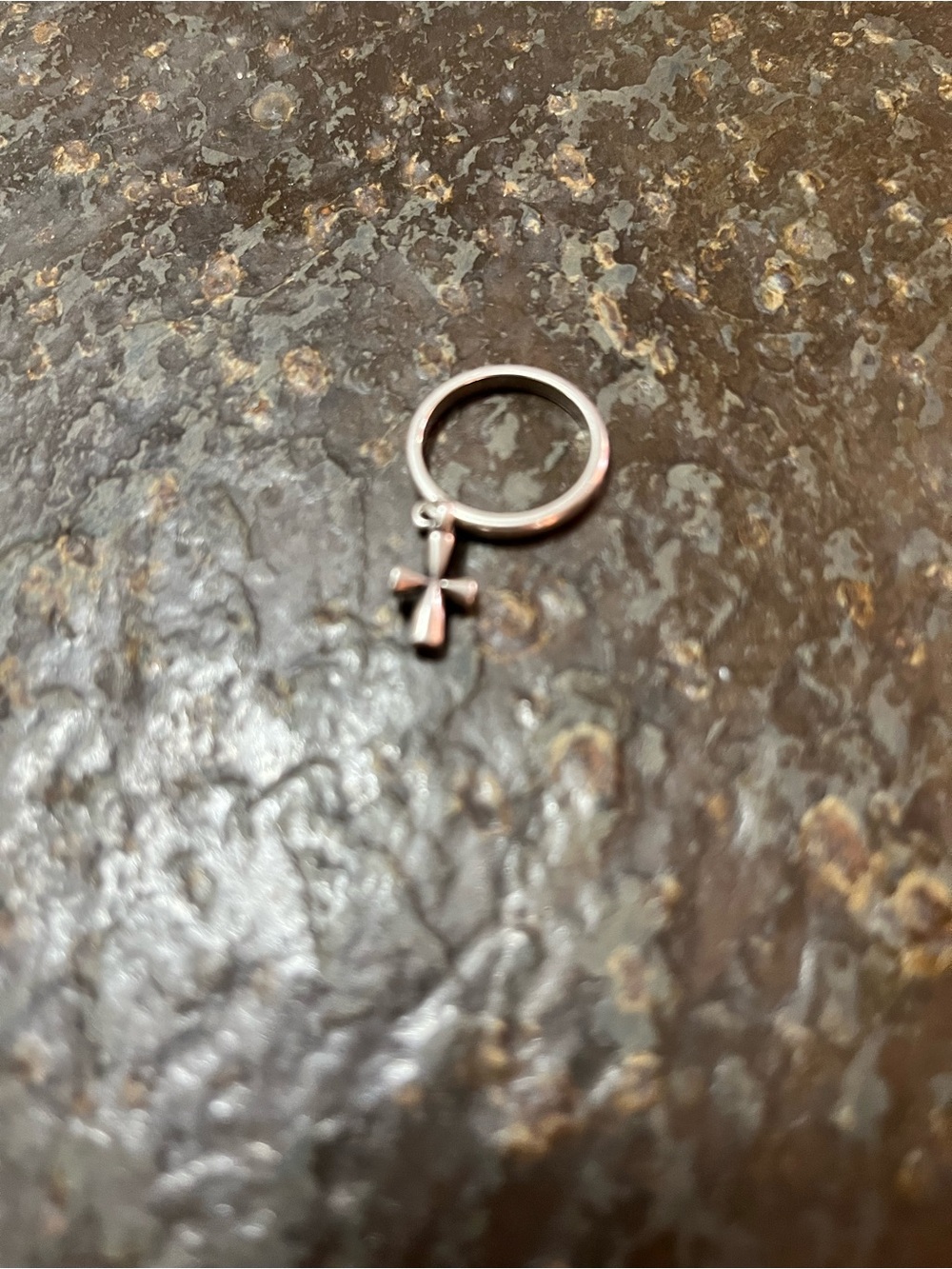 James Avery Sterling Silver Cross Charm Ring - Silver
